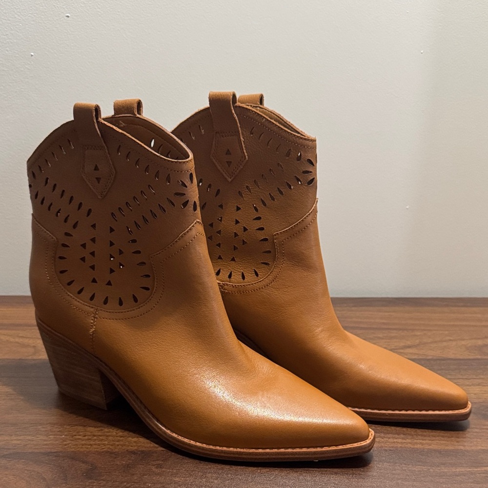 Tan Leather Ankle Boots